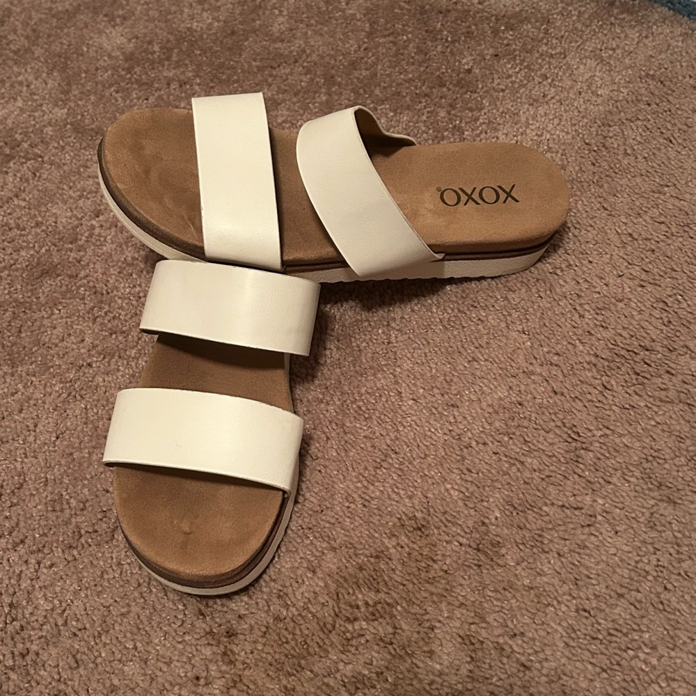 White Straply sandals